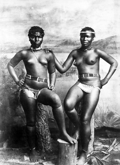 Zulu-Schwestern, ca. 1895 von South African Photographer